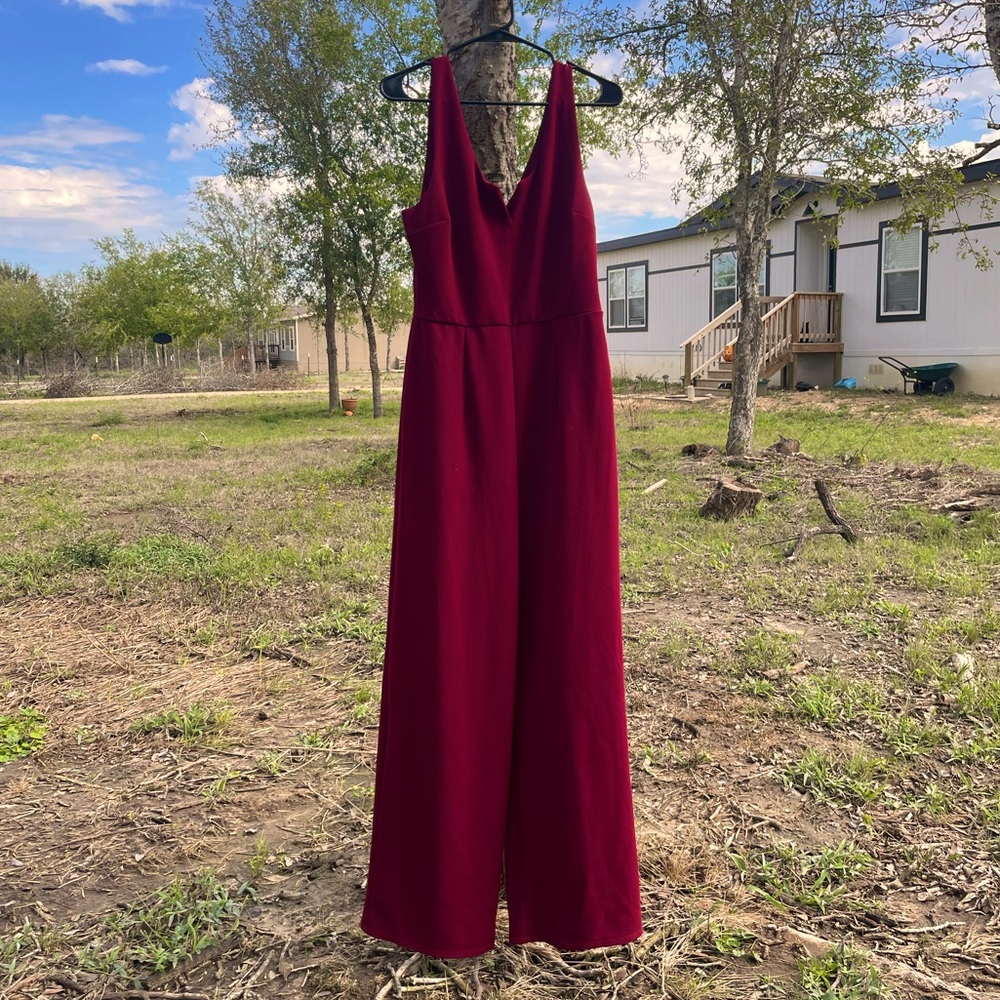 Altar’d State Maroon Jumpsuit
